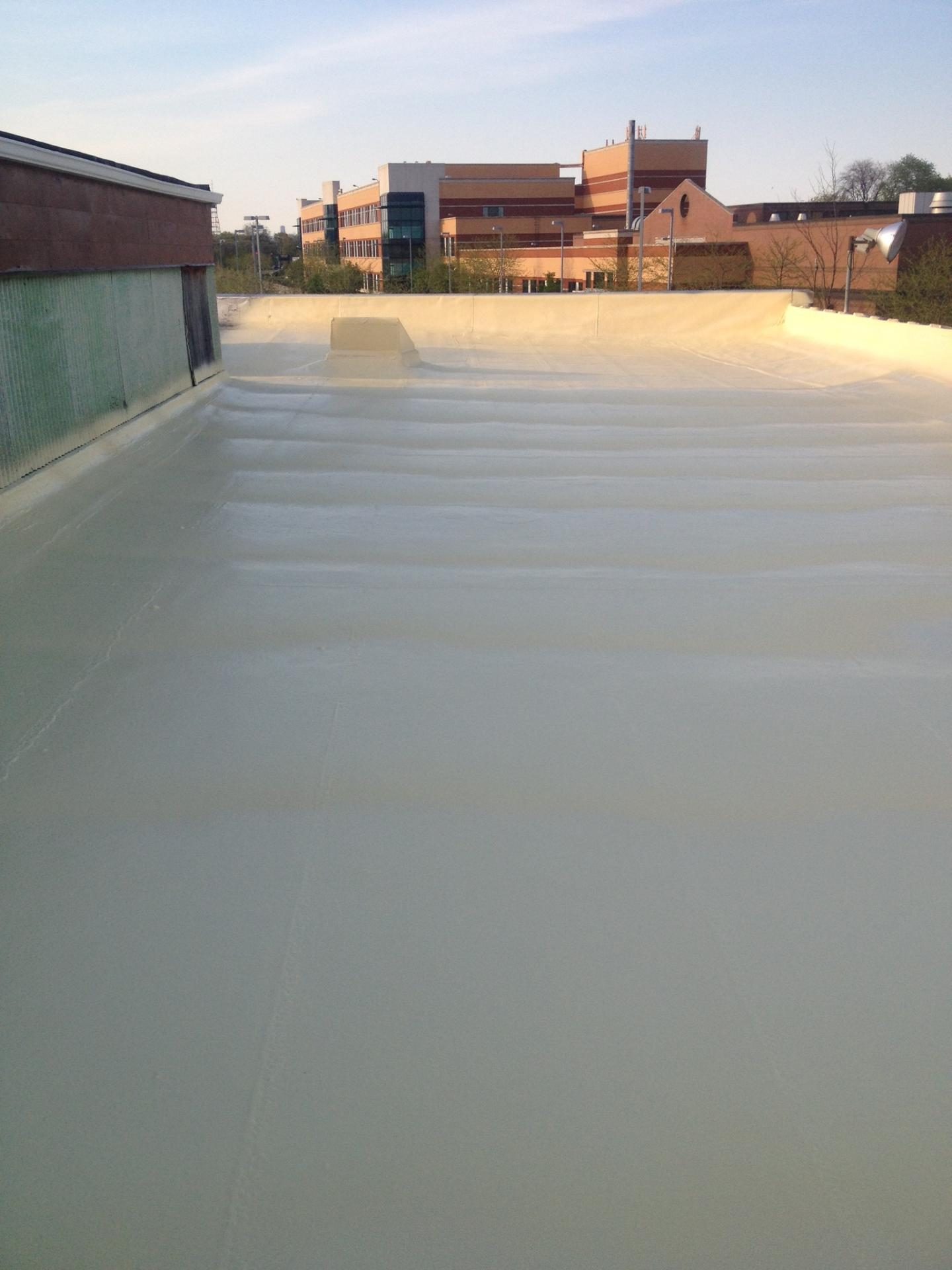 Restored asphalt shingle roof on a home